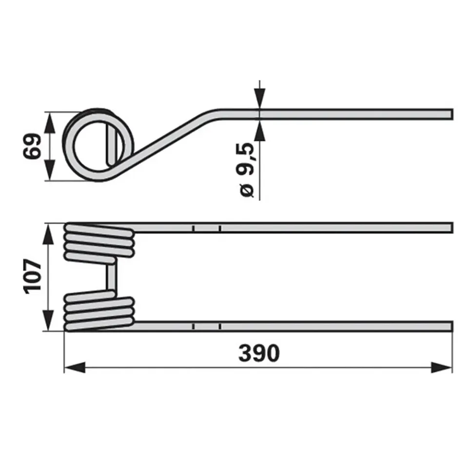 Beikircher Grünland dente voltafieno Olivi avorio 390 mm