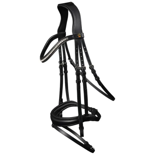 Waldhausen S-Line Essential testiera filetto nera VB strass