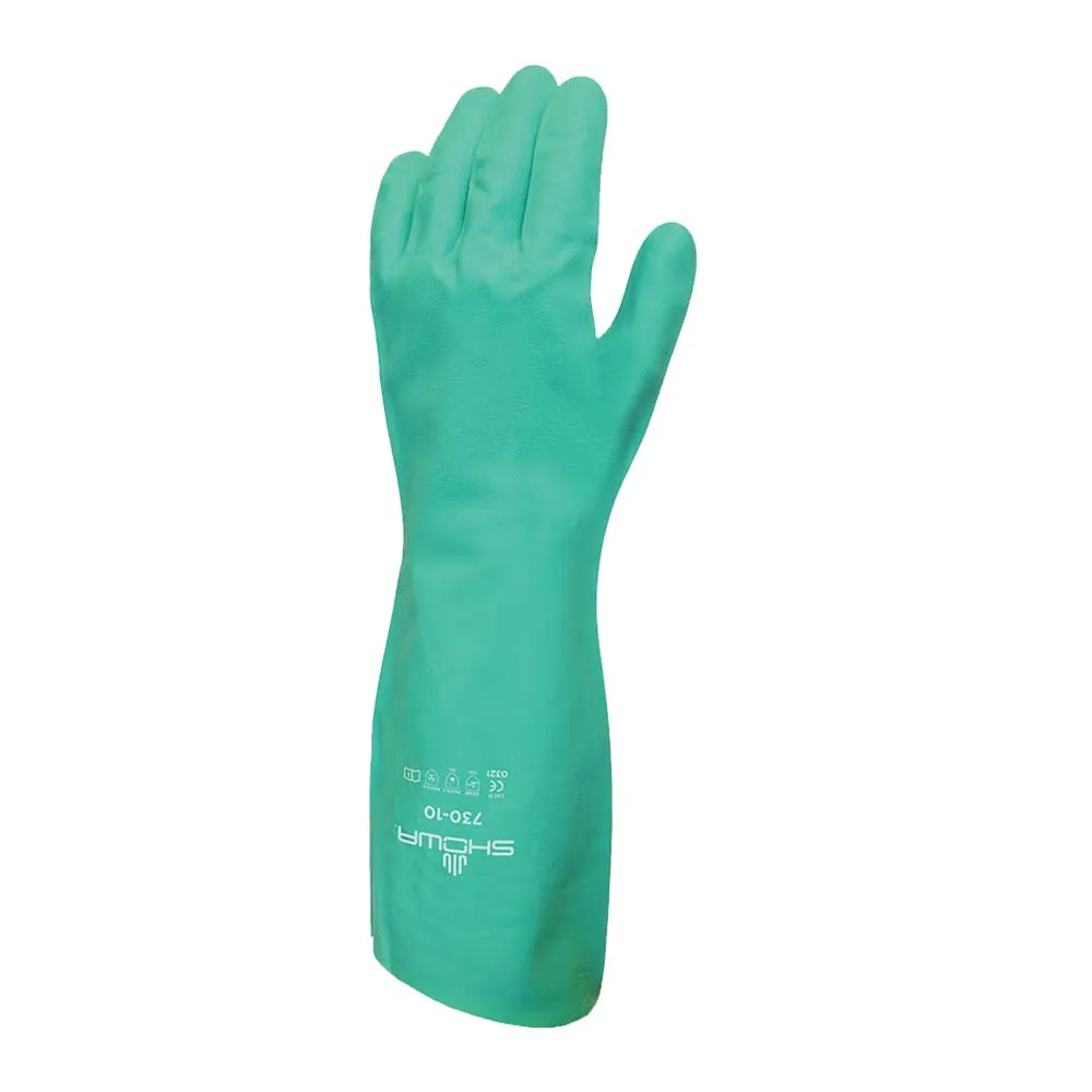 Showa 730 guanti chimici nitrile presa umida M L XL