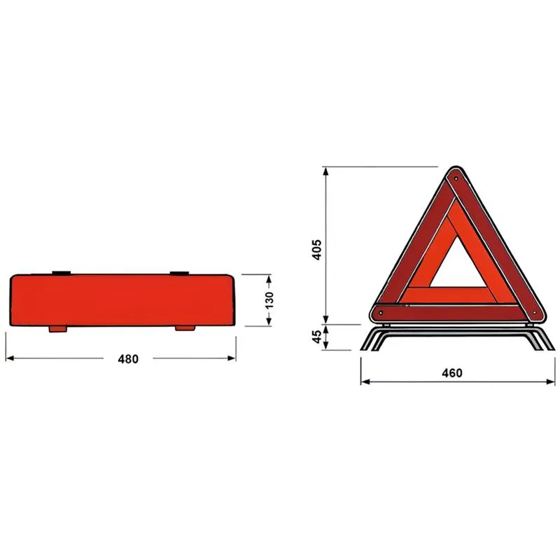 Beikircher triangolo emergenza auto omologato CE con custodia