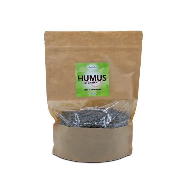 Leadertech Humus di Lombrico pellet concime 1 kg naturale