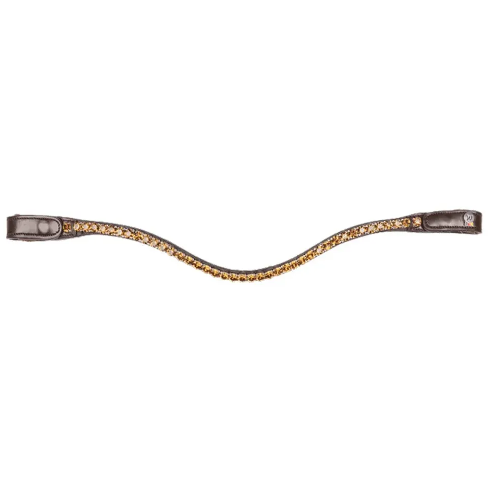 Waldhausen X-Line Shine frontalino marrone cob con strass