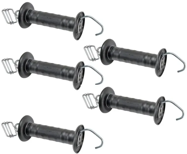 VOSS.farming Maniglia Recinzione Elettrica Nastro 40 mm Nero 5 Pezzi