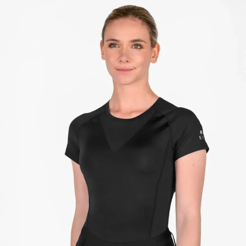 Springfield maglia equitazione donna nera elasticizzata